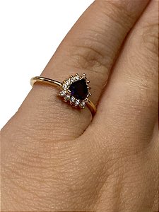 Anel - Formatura 04 | Dourado Com Roxo