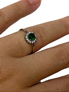Anel - Formatura 02 | Prata Com Verde