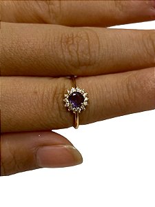 Anel - Formatura 02 | Dourado com Roxo