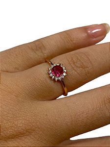 Anel - Formatura 02 | Dourado com Vermelho