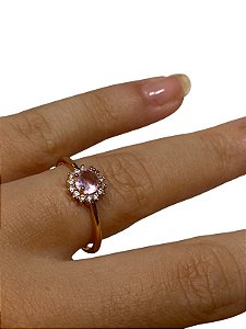 Anel - Formatura 02 | Dourado com Rosa Bebe