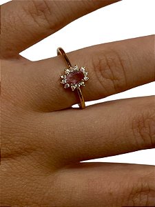 Anel - Formatura 03 | Dourado Com Rosa Bebe