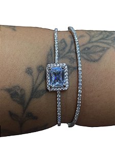 Bracelete De Punho - BR03 | Prata Com Prata