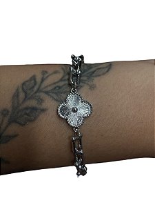 Bracelete De Punho - BR045 | Prata