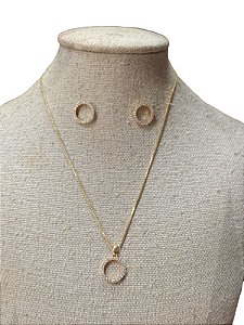 Kit Colar e Brinco - BR56 | Dourado