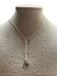 Colar Gravatinha - Prata | Letra N