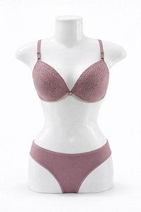 Conjunto de Lingerie - Nude Escuro