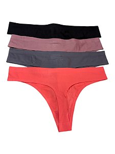 Kit de 2 Calcinhas sem Costura - Semi Fio - Tamanho G (CORES ALEATÓRIAS)