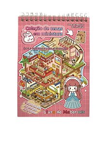 Caderno Coleção de Cenas em Miniatura - Rosa com Boneca Azul