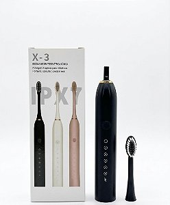 Escova de Dentes Elétrica Sônica X-3 | Preta