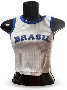 Semi Cropped Brasil - Branca | Tamanho Único
