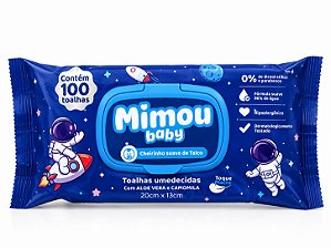 Lenço Umedecido - Mimou Baby | Astronauta – 100 Toalhas
