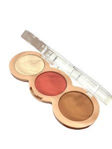 Paleta 3 em 1 Contorno, Blush e Contorno | Miss France - Cor 02