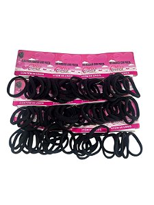 Kit Elástico De Cabelo Preto MF-4753 | Miss France