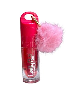 Lip Gloss Com Pompom | LollyPop - 03 Rosa Choque