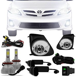 Kit Farol De Milha Toyota Corolla + Super Led 2012 2013 2014