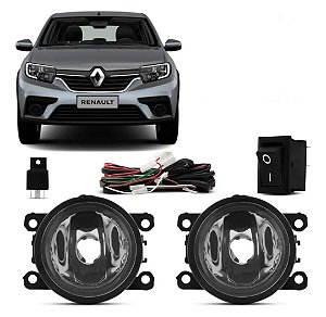 Kit Farol De Milha Neblina Logan Sandero 2018 2019 2020 2021