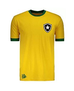 Camisa Brasil Polo Retro Algodão Amarela - Masculino - Olden Sports