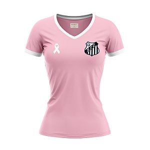 Camisa Retrô Feminina Santos Outubro Rosa