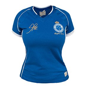 Camisa Retrô Feminina Cruzeiro 2003 Tríplice Coroa Alex