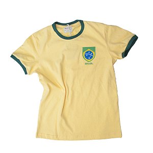 Camisa Retrô Juvenil Brasil - Careca Amarela