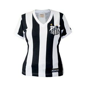 Camisa Retrô Feminina Santos 1984 Listrado