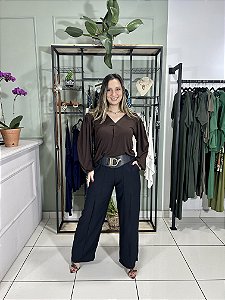 Blusa com manga bufante