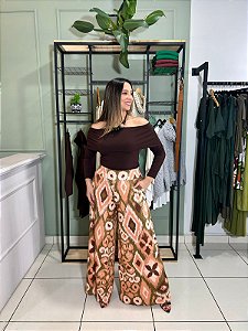 Blusa ombro a ombro em viscolycra