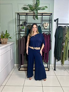 Blusa um ombro em malha viscolycra