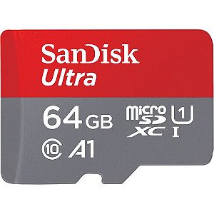 Cartão de Mamória Sandisk Micro 64Gb 120MBs