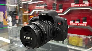 Câmera Canon T6i c/ lente 18-55mm - Usada Aprox 20 mil cliques