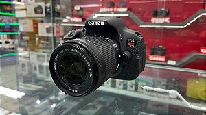Câmera Digital Canon EOS T5i Corpo c/Lente EF-S 18-55mm IS STM Usada com Aprox 5 Mil cliques – Excelente Estado