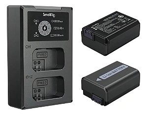 Carregador Smallrig Duplo FW-50 c/ 2 Unidades