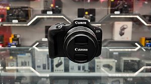Canon R100 c/ Lente RF 18-45mm IS STM - Usada com aprox 1 mil cliques