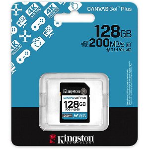 Cartão de Memória Kingston Canvas Go! Plus 128GB 200mbs UHS-I SDXC