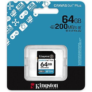 Cartão de Memória Kingston Canvas Go! Plus 64GB 200mbs UHS-I SDXC