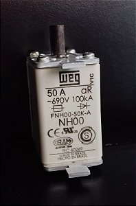 FNH00-50K-A Fusivel Ultrarrapido 50a 100ka/690vca - WEG