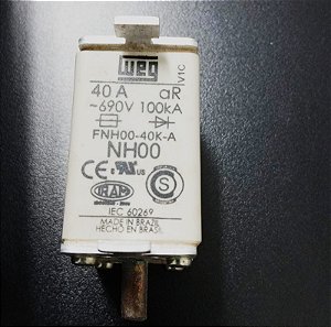 FNH00-40K-A Fusivel Ultrarrapido 40a 100ka/690vca  - WEG
