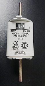 FNH2-250U Fusivel T2 250a 500vca 120ka  - WEG