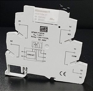 BTWRP16E26 Borne Rele 24vca/Vcc 1naf Din35 - WEG