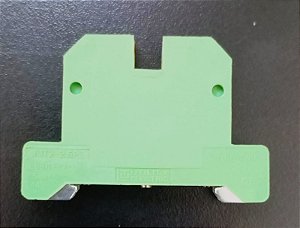 JEK 2,5 Borne Terra Jek  Verde-Amarelo Até 2,5mm Em Trilho Ts32/Ts35  24a - JNG