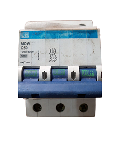 MDW-C50-3 Mini Disjuntor Tripolar 50a Curva C Trilho Din - WEG (USADO)