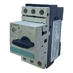 3RV1021-0JA10 Disjuntor Motor 0,7–1a Tripolar Sirius Proteção De Sobrecarga E Curto 690v Trilho Din - SIEMENS (USADO)