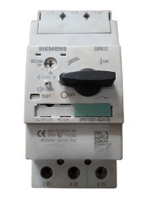 3RV1031-4DA10 Disjuntor Motor Tripolar 22–32a Sirius Proteção Para Motor 690v Trilho Din - SIEMENS (USADO)
