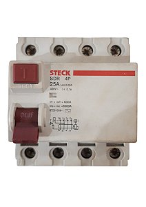 SDR425300 Interruptor Diferencial Residual Tetrapolar 400Vca 25A 300Ma -STECK (USADO)