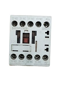 3RH1122-1BB40 Relé Contator 6a, 2 Na + 2 Nf 24 V Cc, Terminal Parafuso S00 - SIEMENS (USADO)