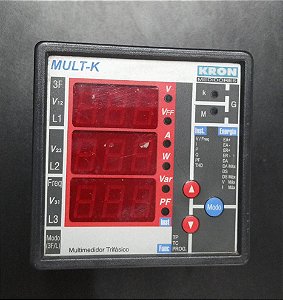 Z009715511100 Multimedidor De Energia Trifásico Mult-K 500v 5A RS-485 120/220vca - KRON (USADO)