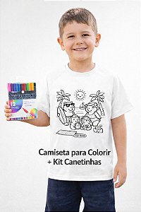 Camiseta Capi Goods para Colorir(Camiseta + Canetinha)
