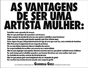 ÍMÃ AS VANTAGENS DE SER UMA ARTISTA MULHER - GUERRILLA GIRLS