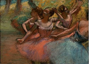 ÍMÃ QUATRO BAILARINAS EM CENA - EDGAR DEGAS